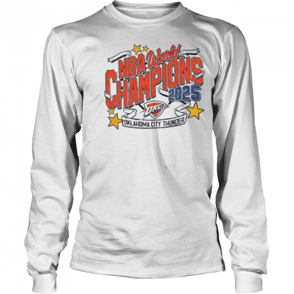 Oklahoma City Thunder NBA World Finals Champions 2025 vintage shirt Long Sleeved