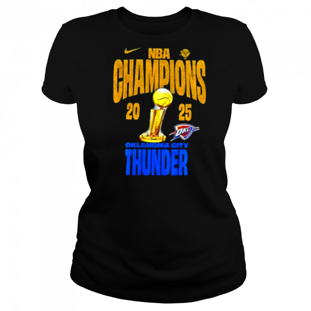 Oklahoma City Thunder Nike NBA Finals Champions Winner Trophy 2025 shirt Women's T-shirt