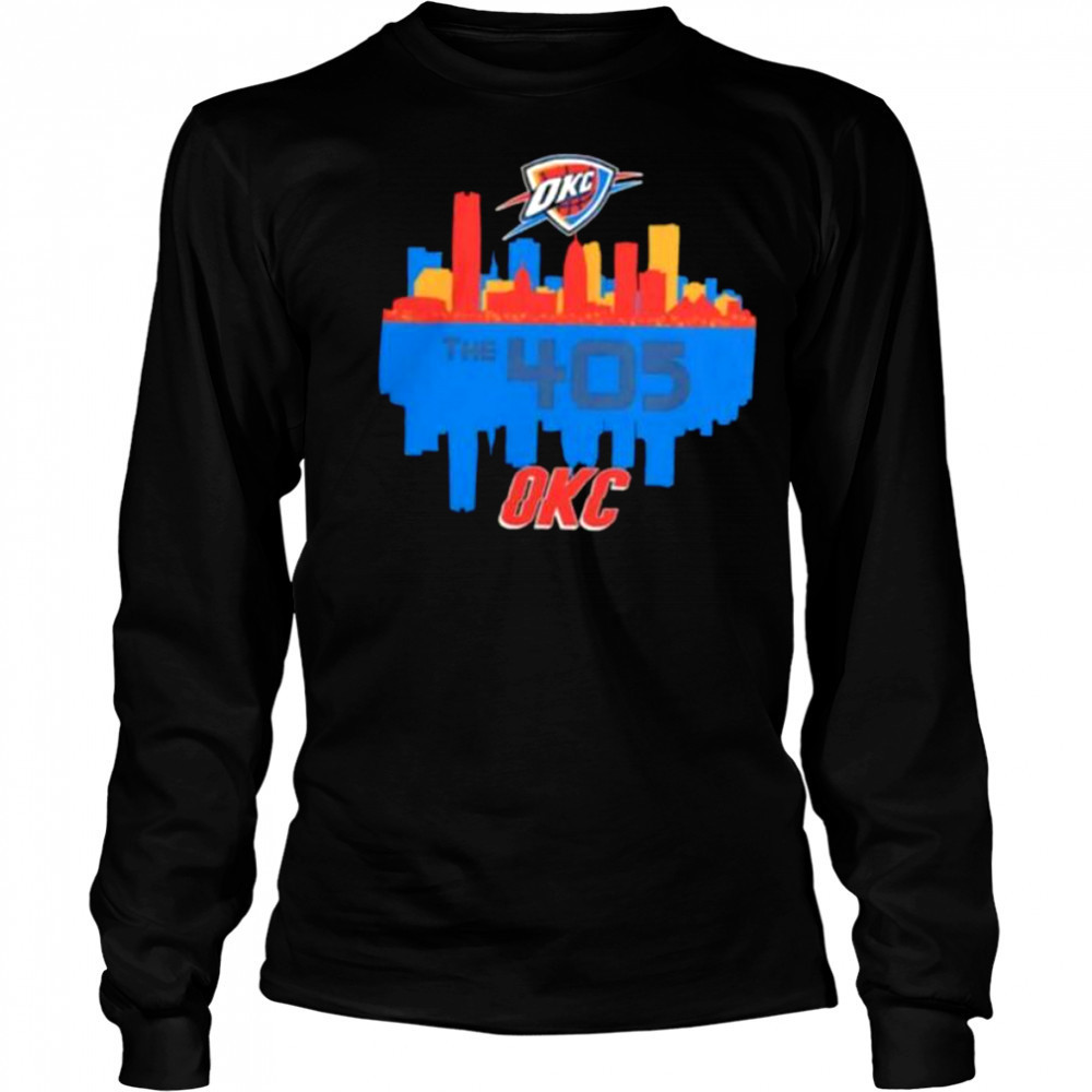Oklahoma City Thunder the 405 city skyline shirt Long Sleeved