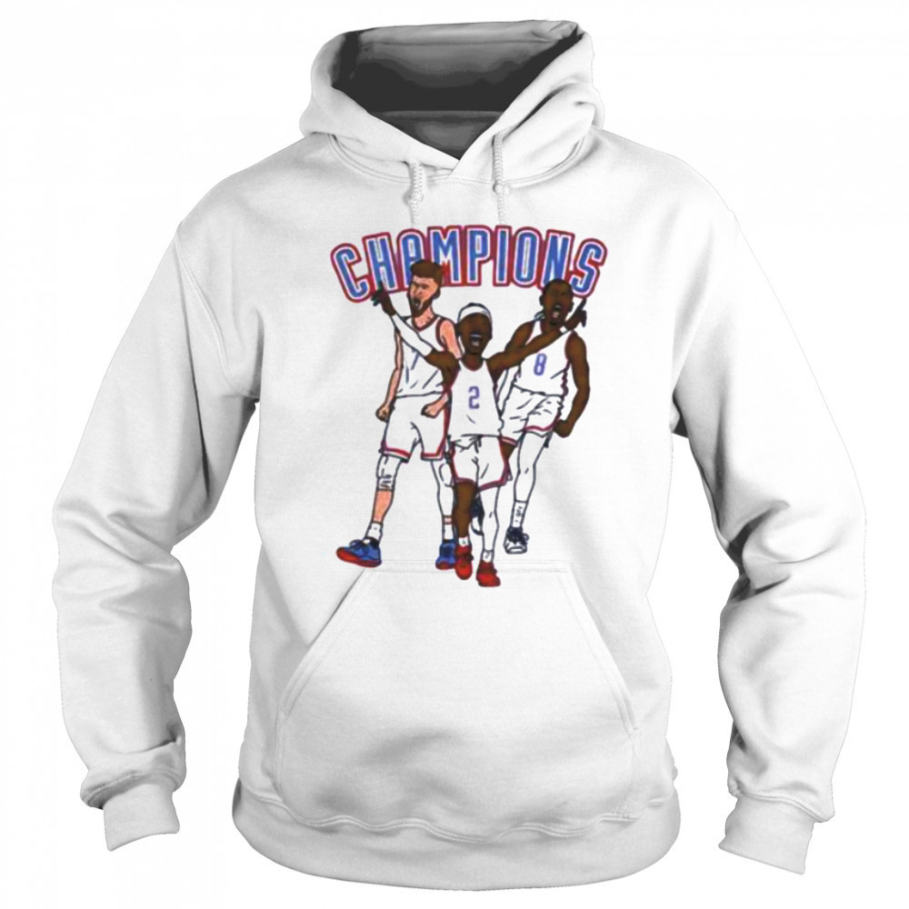 SGA Chet Holmgren Oklahoma and Jalen Williams City Thunder NBA Basketball Champions cartoon shirt Sweatshirt
