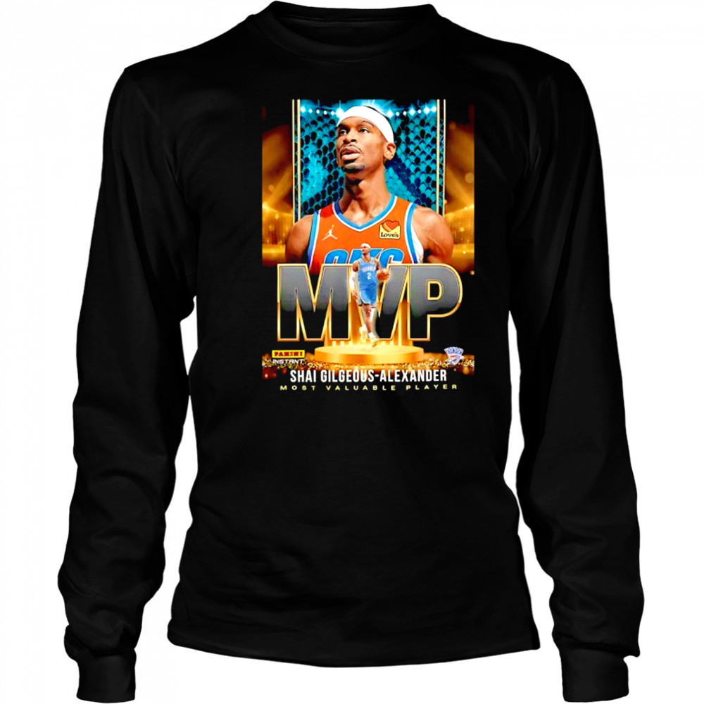 Shai Gilgeous Alexander 2025 MVP Oklahoma City Thunder basketball shirt Long Sleeved