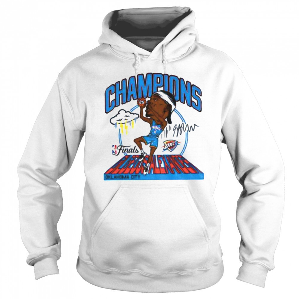Shai Gilgeous Alexander caricature Oklahoma City Thunder NBA Finals Champions signature shirt Sweatshirt