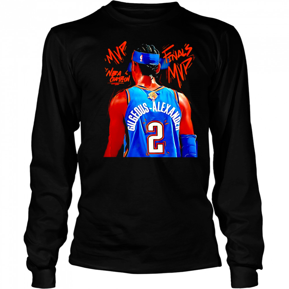 Shai Gilgeous Alexander MVP OKC Thunder Basketball 2025 NBA Finals shirt Long Sleeved