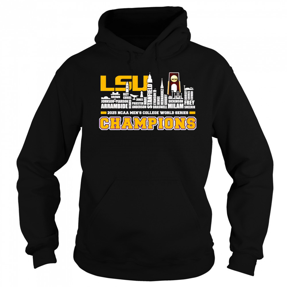 Skyline name LSU Tigers 2025 NCAA Men’s College World Series Champions shirt Sweatshirt
