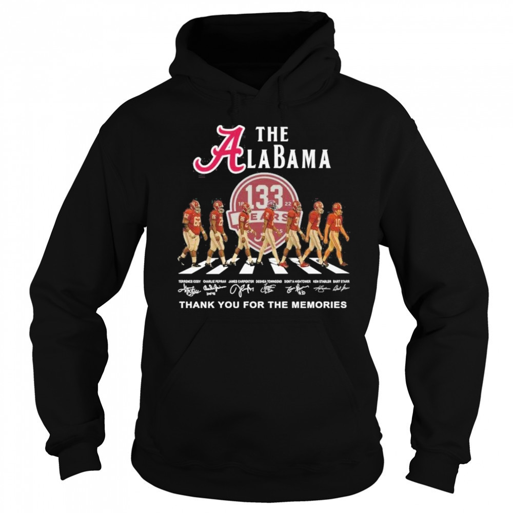 The Alabama Crimson Tide Abbey Road 133 Years Thank You For The Memories signatures shirt Sweatshirt
