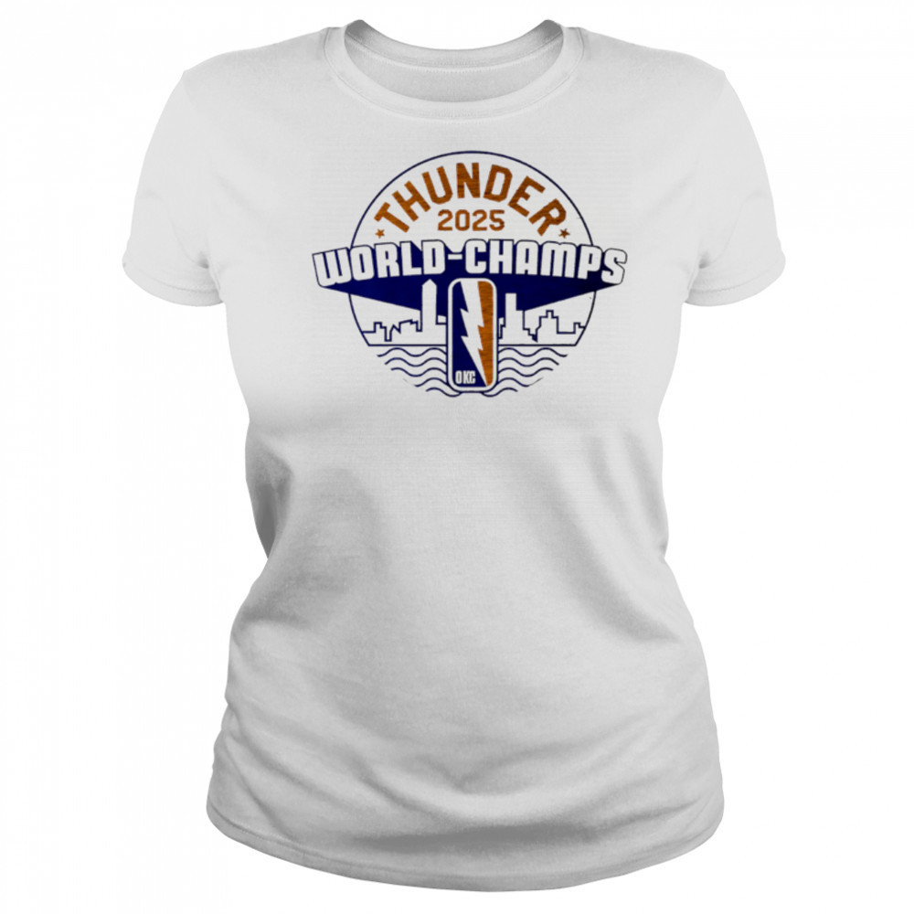Thunder 2025 World Champions OKC Skyline vintage shirt Women's T-shirt