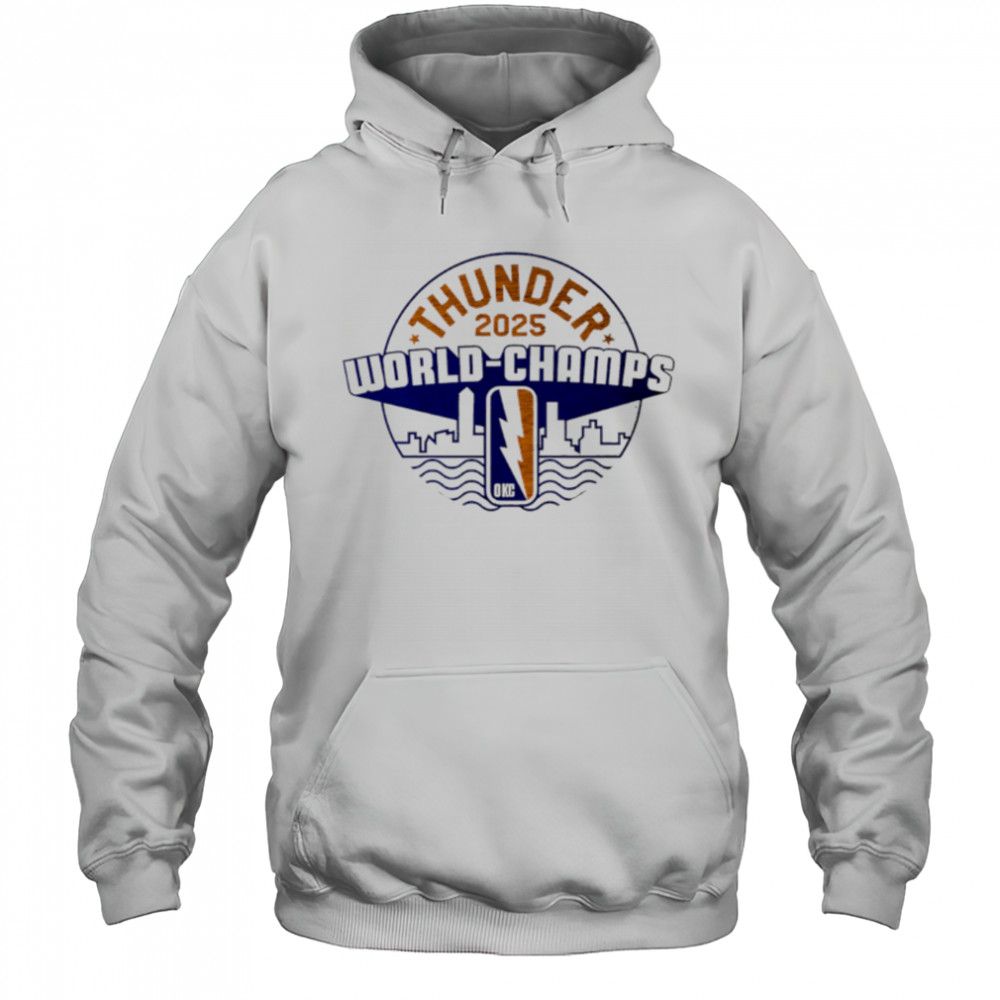 Thunder 2025 World Champions OKC Skyline vintage shirt Hoodie