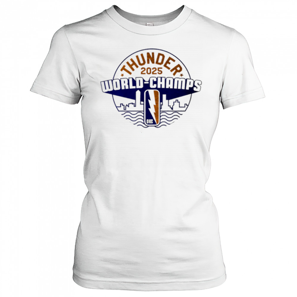 Thunder 2025 World Champions OKC Skyline vintage shirt Women's T-shirt