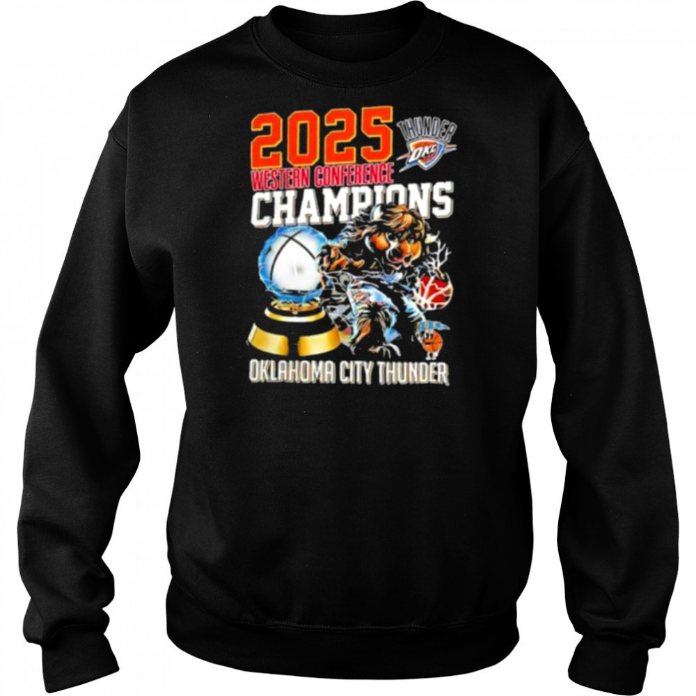 Western Conference Champions Oklahoma City Thunder NBA 2025 shirt Hoodie