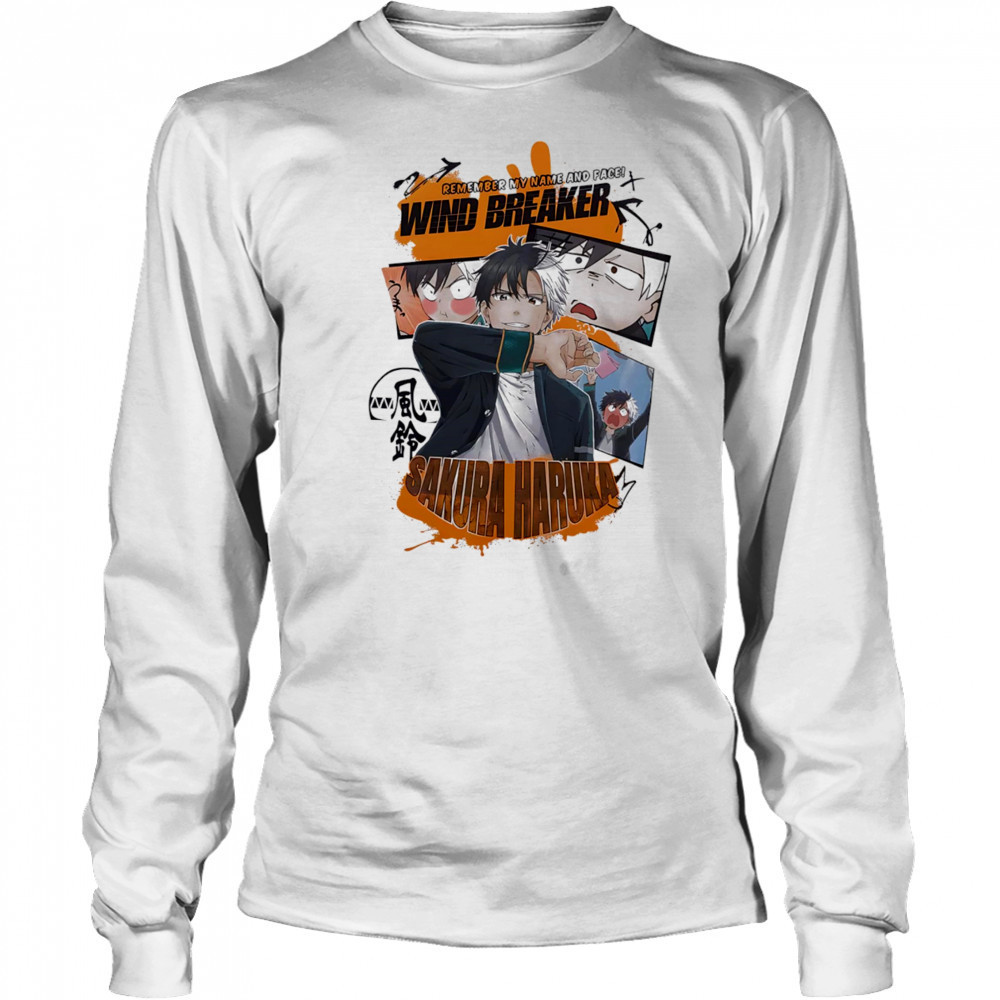 Wind Breaker Sakura Haruka shirt Long Sleeved