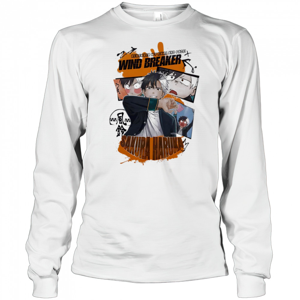 Wind Breaker Sakura Haruka shirt Long Sleeved