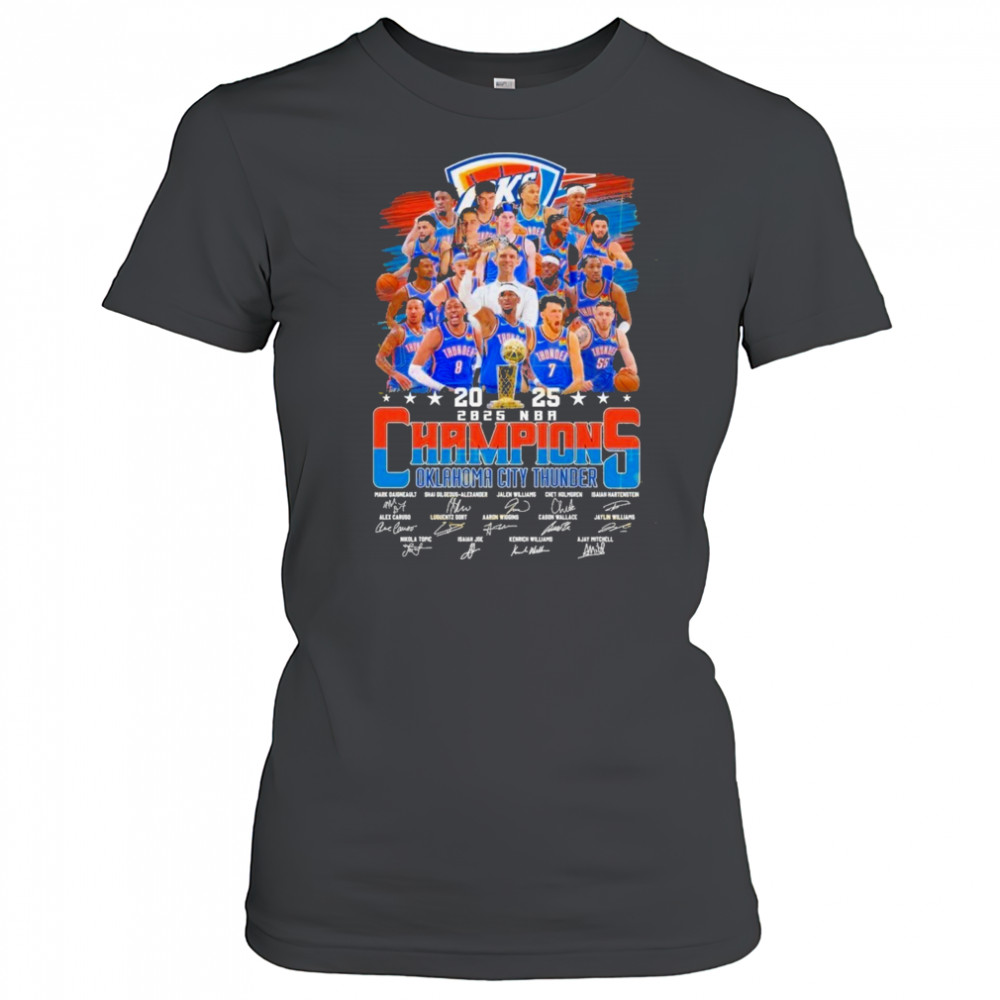 2025 NBA Finals Champions Oklahoma City Thunder Signature Unisex T-Shirt Women's T-shirt