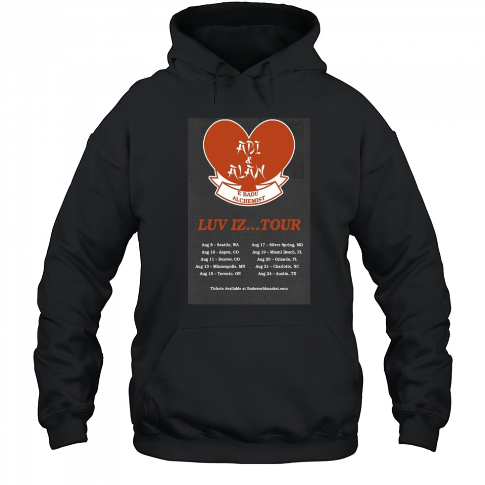 Abi & Alan Luv Iz Tour Aug 2025 Poster T-Shirt Hoodie