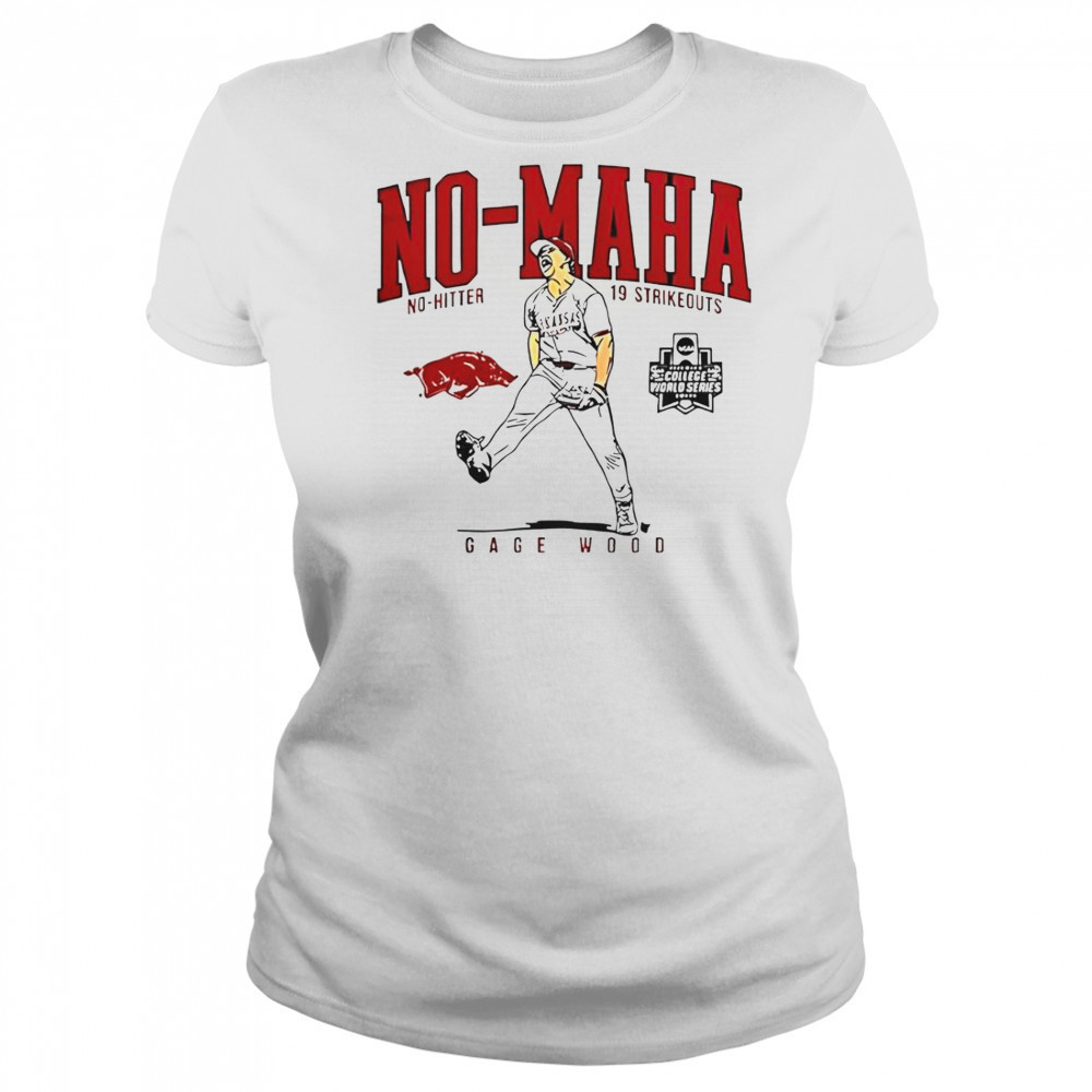 Arkansas Razorbacks Gage Wood No-Maha No-Hitter 19 Strikeouts T-Shirt Women's T-shirt