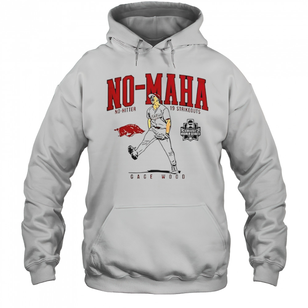 Arkansas Razorbacks Gage Wood No-Maha No-Hitter 19 Strikeouts T-Shirt Hoodie