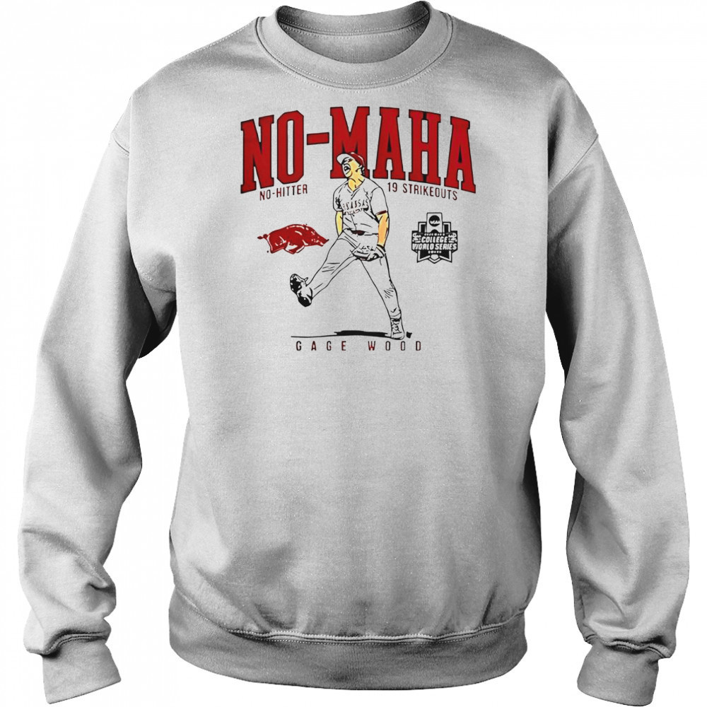 Arkansas Razorbacks Gage Wood No-Maha No-Hitter 19 Strikeouts T-Shirt Hoodie