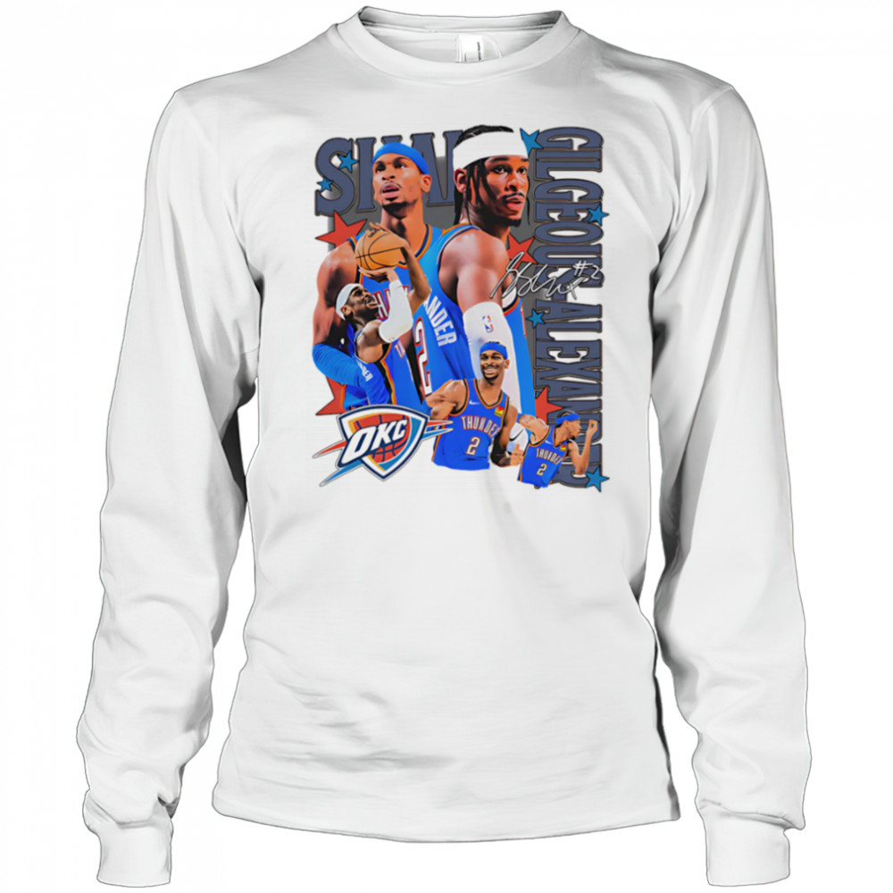 Athentiq Shai Gilgeous Alexander OKC shirt Long Sleeved