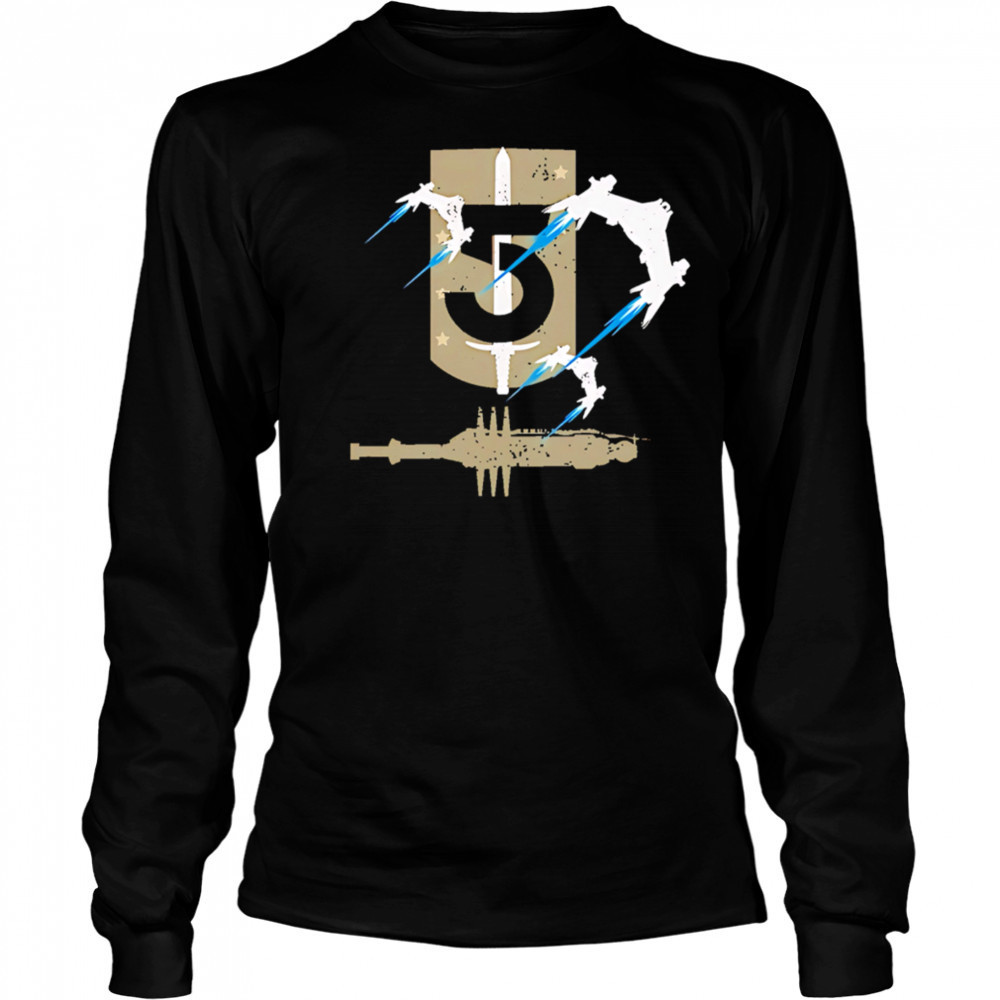 Babylon 5 Space Station And Logo shirt Long Sleeved