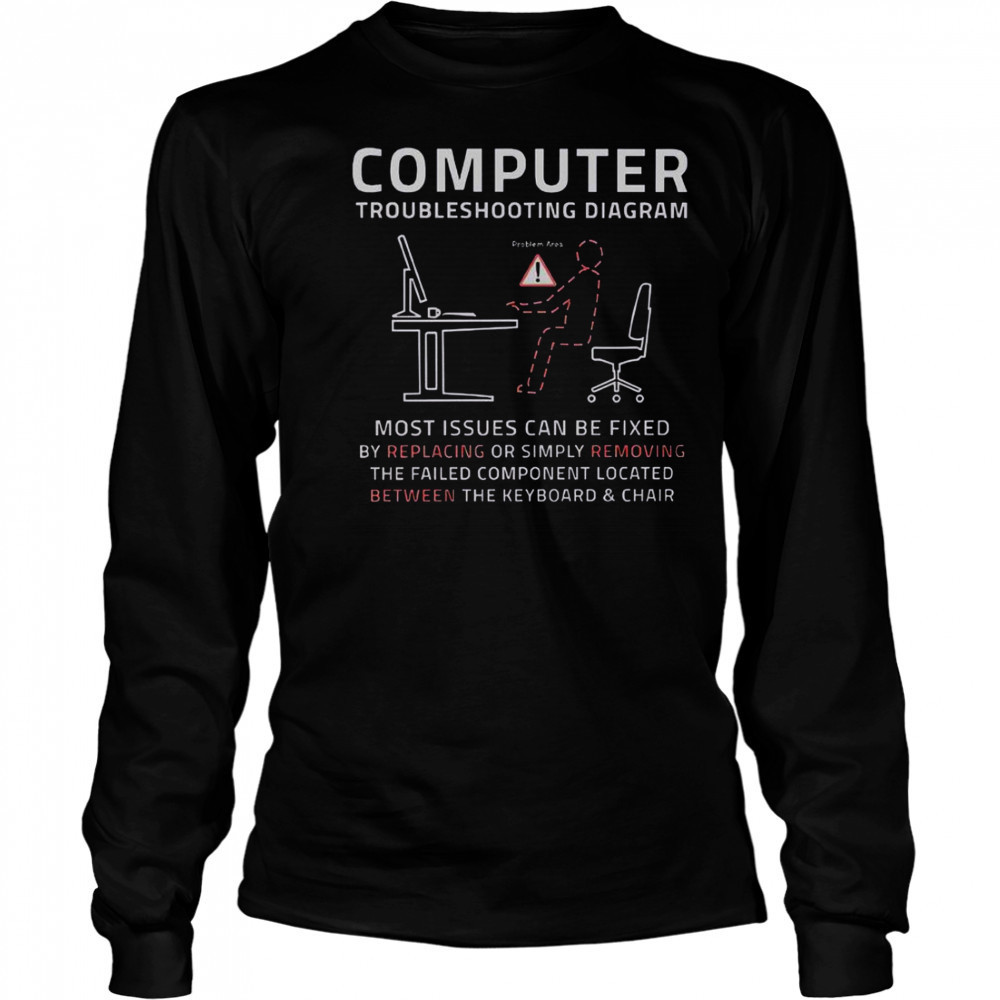 Between The Keyboard Chair T-Shirt Long Sleeved