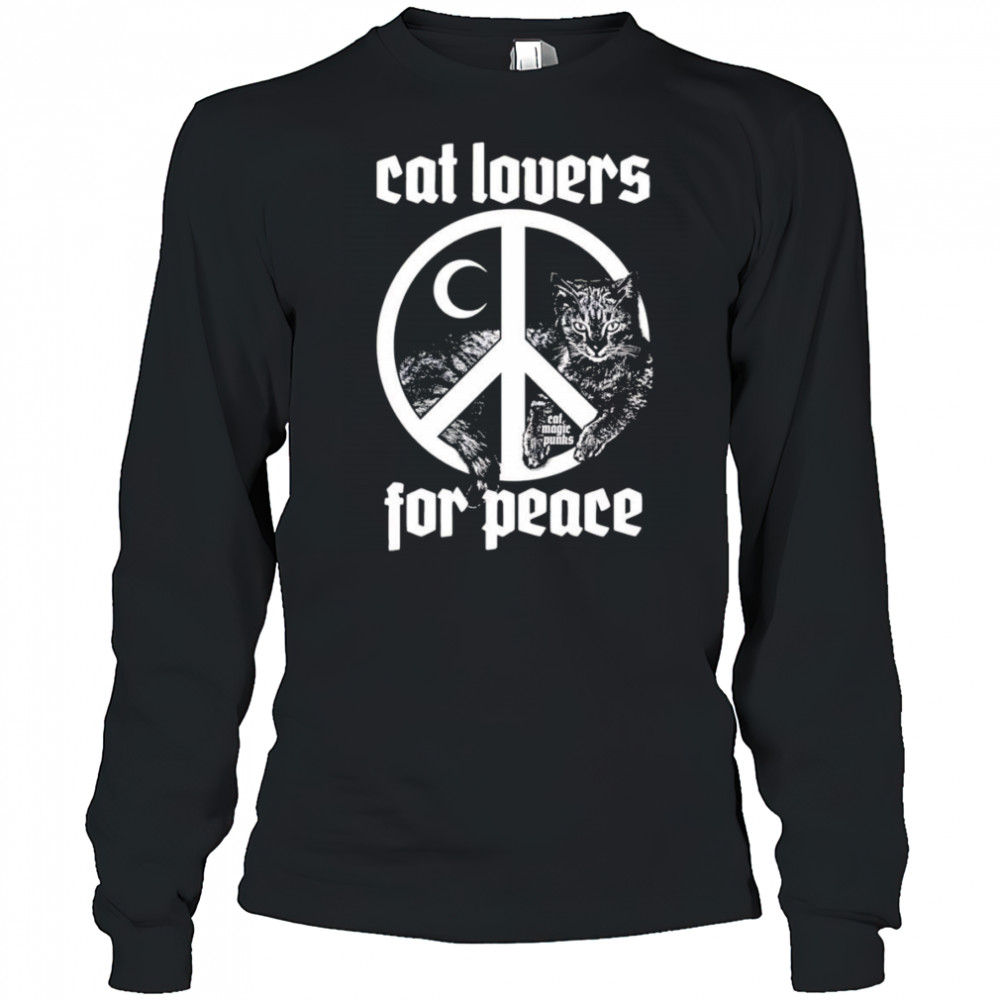 Cat lovers for peace shirt Long Sleeved