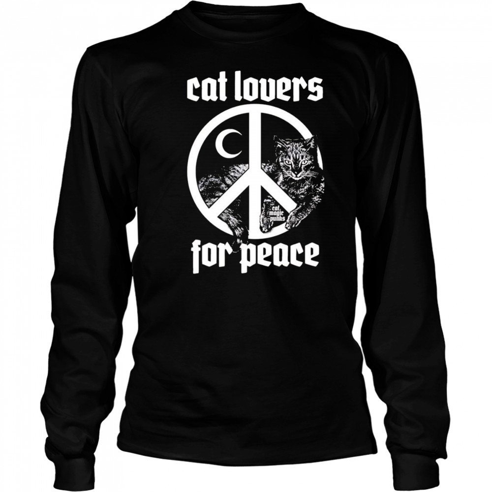 Cat lovers for peace shirt Long Sleeved