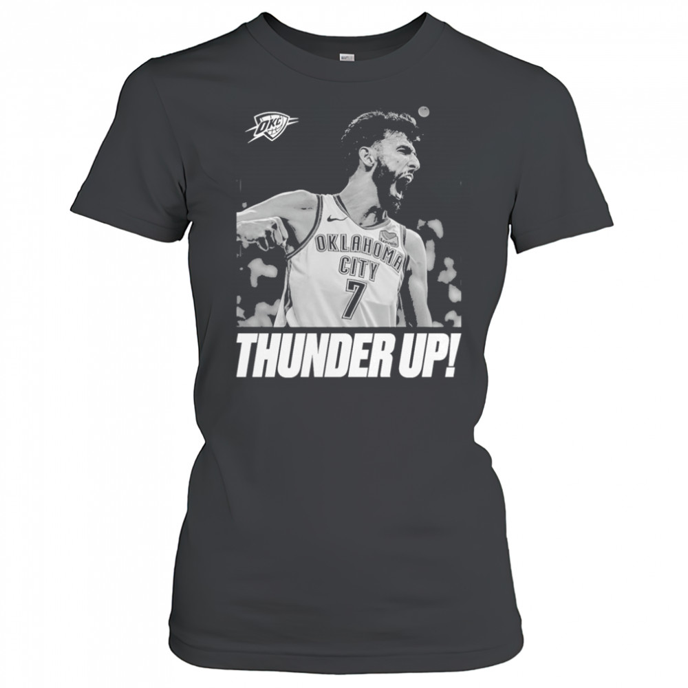 Chet Holmgren Oklahoma City Thunder Unisex 2025 NBA Finals Champions Celebration T-Shirt Women's T-shirt