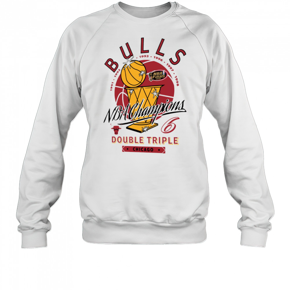 Chicago Bulls NBA Champions 6 Double Triple Chicago golden trophy shirt Sweatshirt