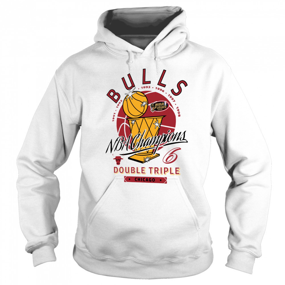Chicago Bulls NBA Champions 6 Double Triple Chicago golden trophy shirt Sweatshirt