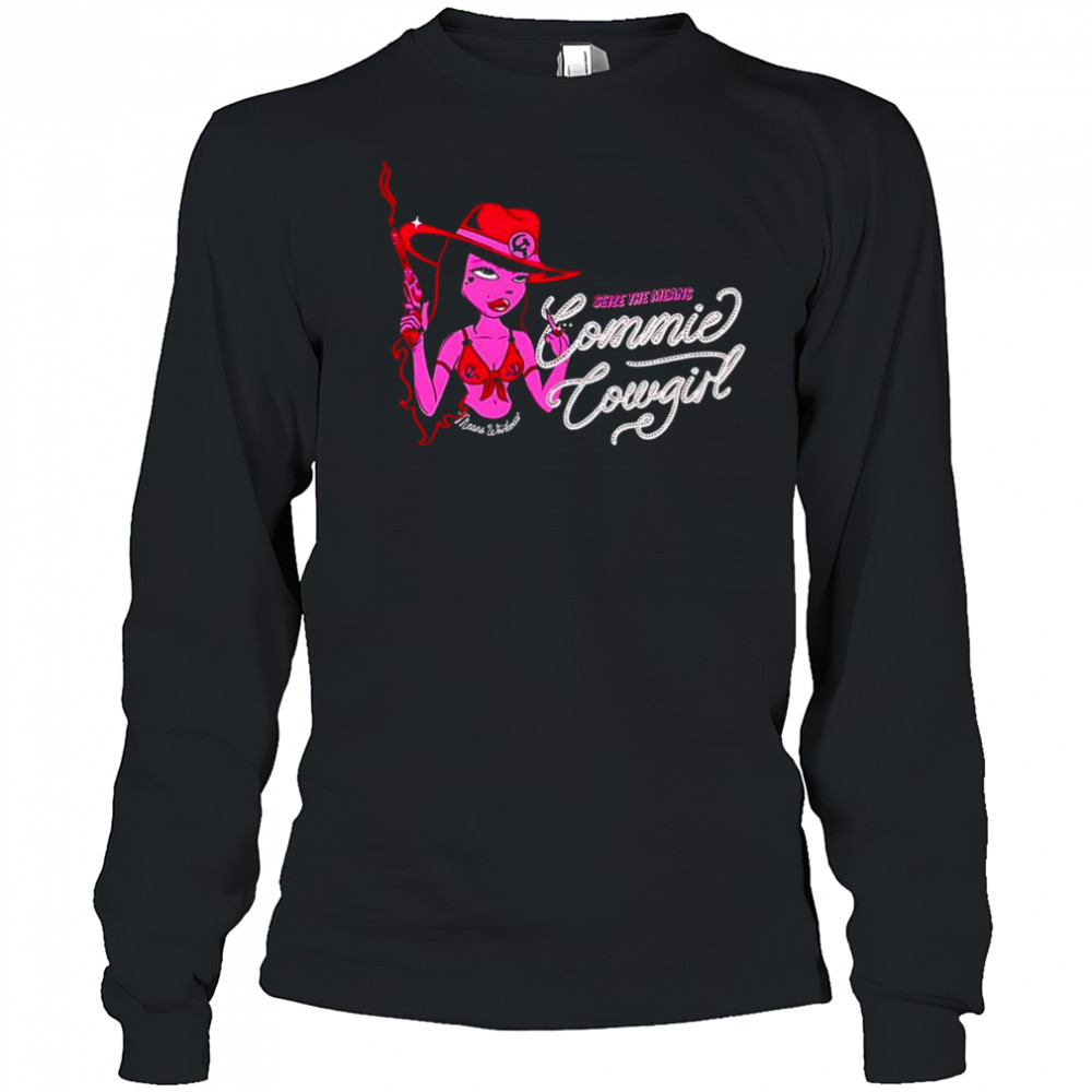 Commie cowgirl shirt Long Sleeved