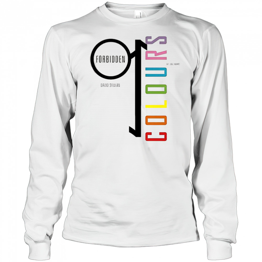 David Sylvian Forbidden Colours My Love Wears Pride Rainbow T-Shirt Long Sleeved