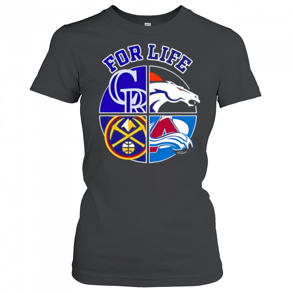 Denver broncos rockies nuggets and avalanche for life shirt Women's T-shirt