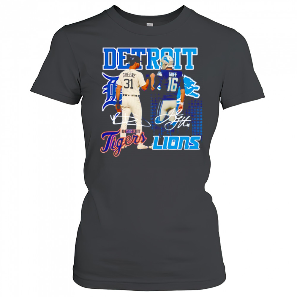 Detroit lions and tigers star power shirt Women's T-shirt