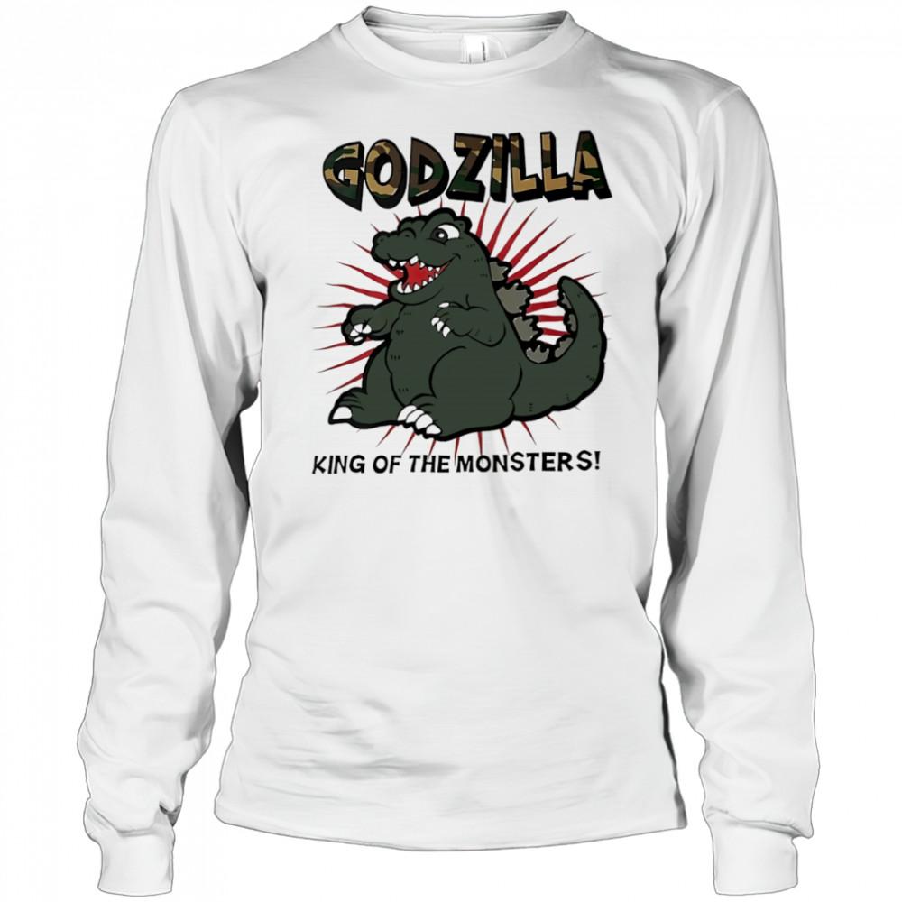 Godzilla King of the monsters Japanese chibi shirt Long Sleeved