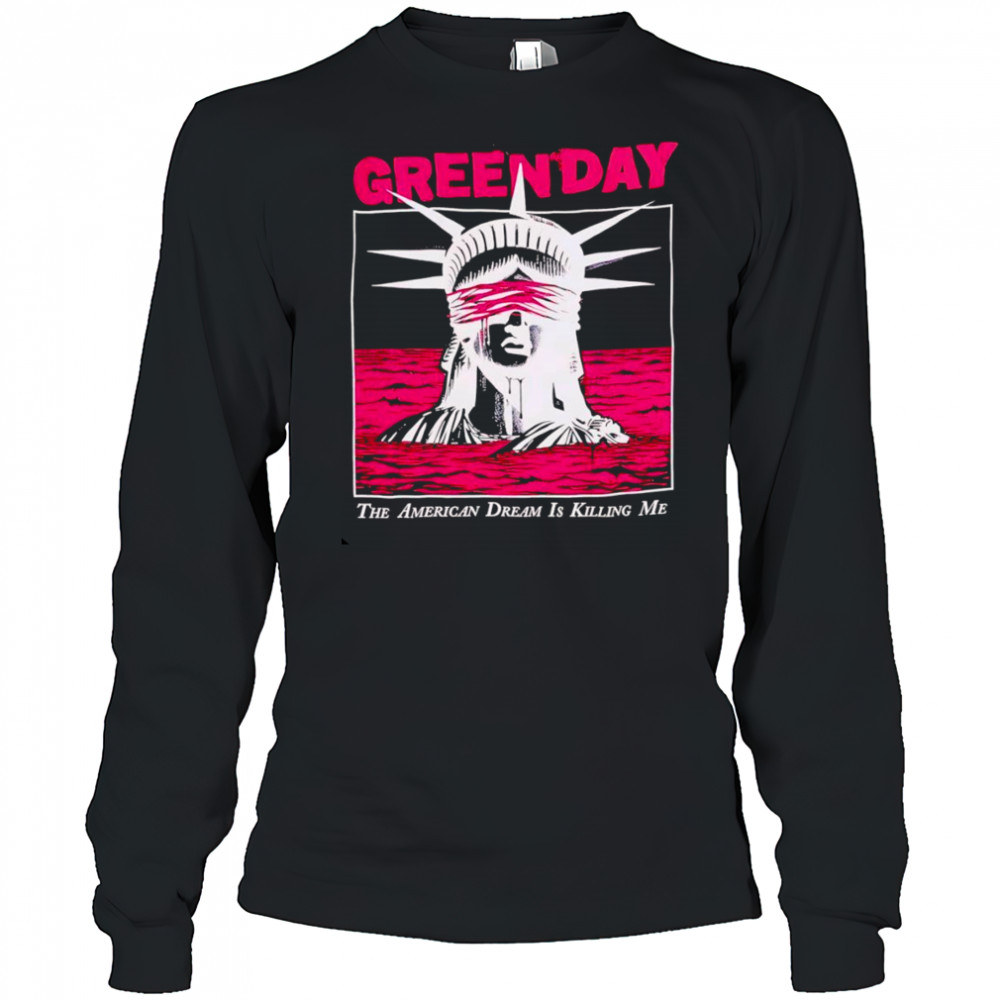 Green Day Blindfolded Lady Liberty shirt Long Sleeved