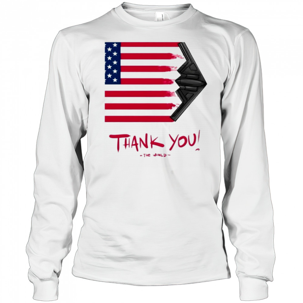 Gunther Eagleman Thank You Flag Usa T-Shirt Long Sleeved