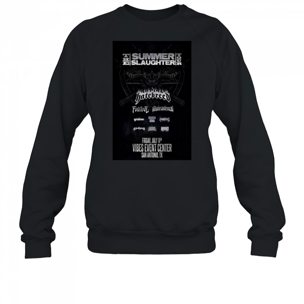 Hatebreed Texas Jul 11 2025 San Antonio Tour Poster T-Shirt Sweatshirt