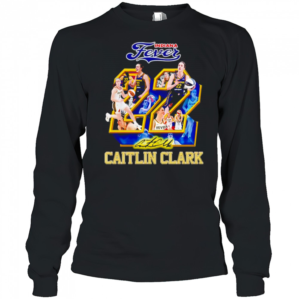 Indiana Fever 22 Caitlin Clark signature shirt Long Sleeved