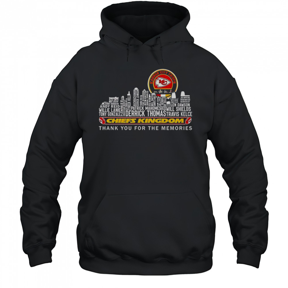 Kansas City Chiefs Football Chiefs Kingdom Thank You For The Memories Skyline T-Shirt Hoodie