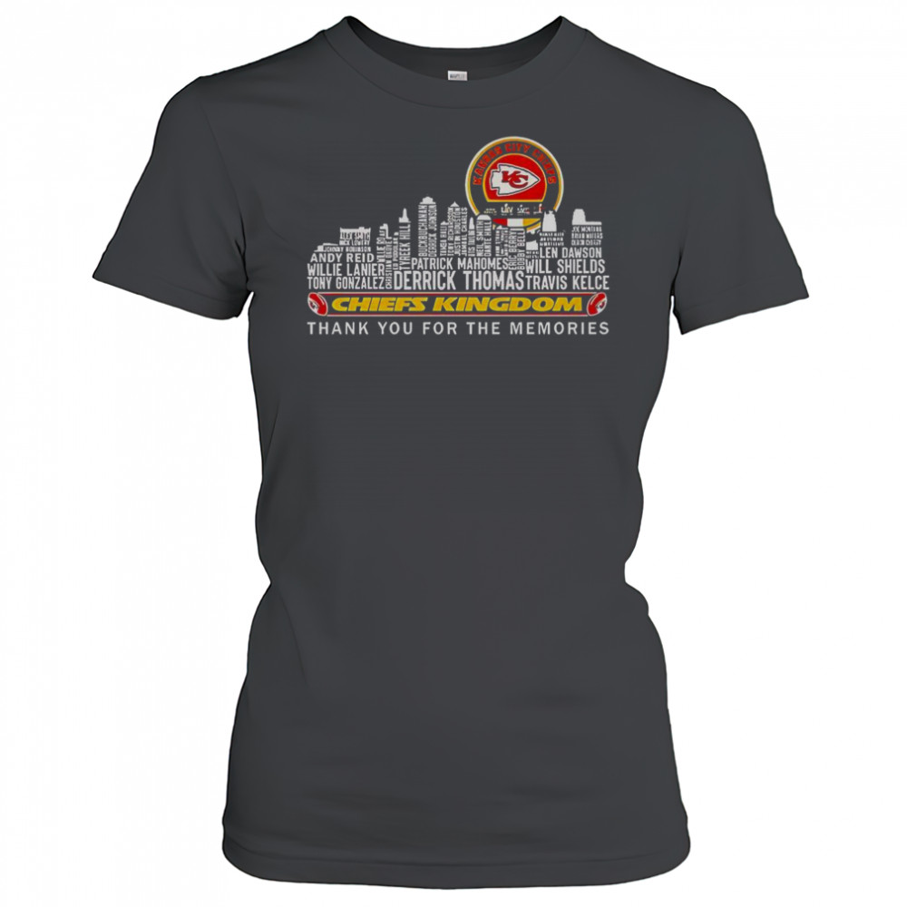 Kansas City Chiefs Football Chiefs Kingdom Thank You For The Memories Skyline T-Shirt Women's T-shirt