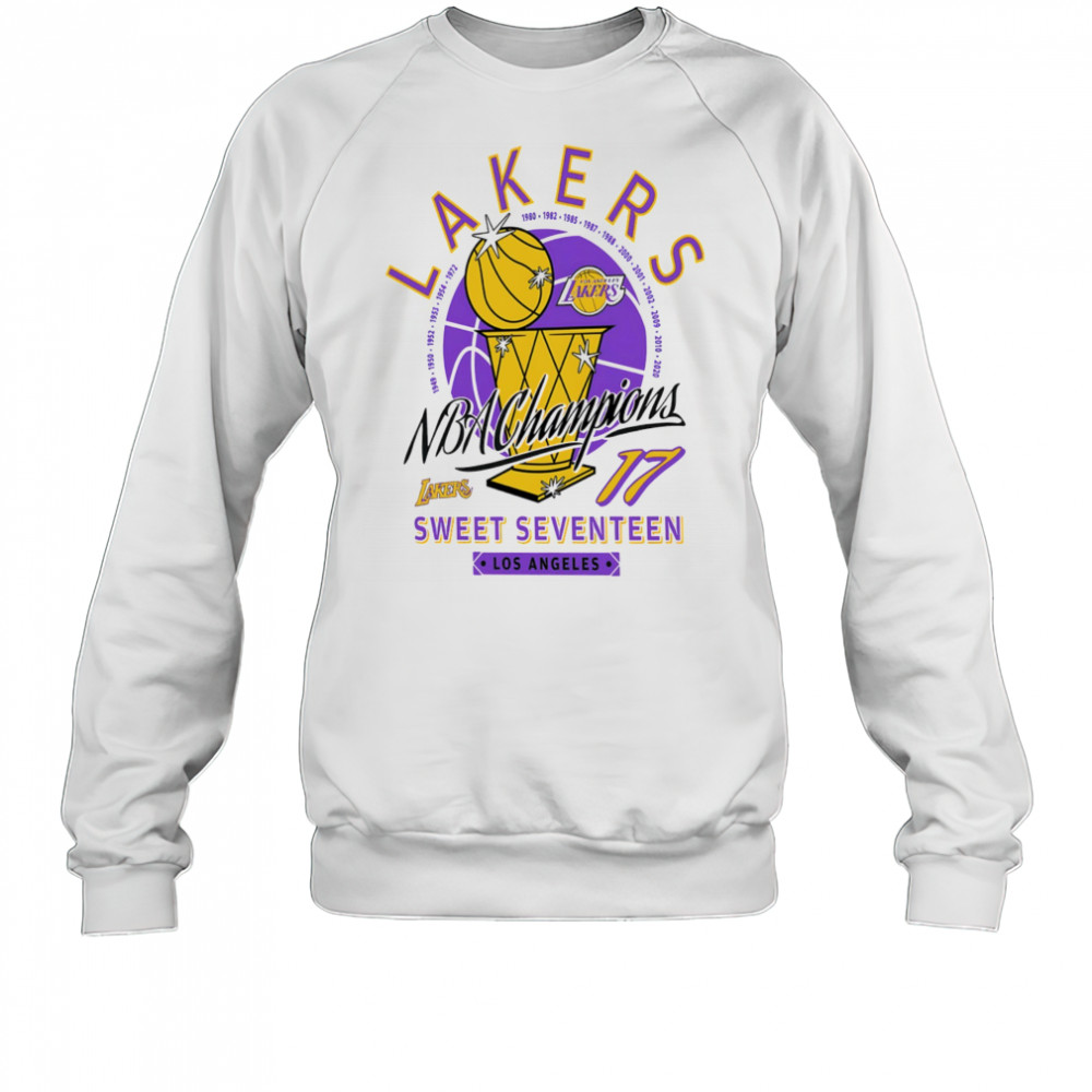 Los Angeles Lakers NBA Champions Sweet Seventeen golden trophy shirt Sweatshirt