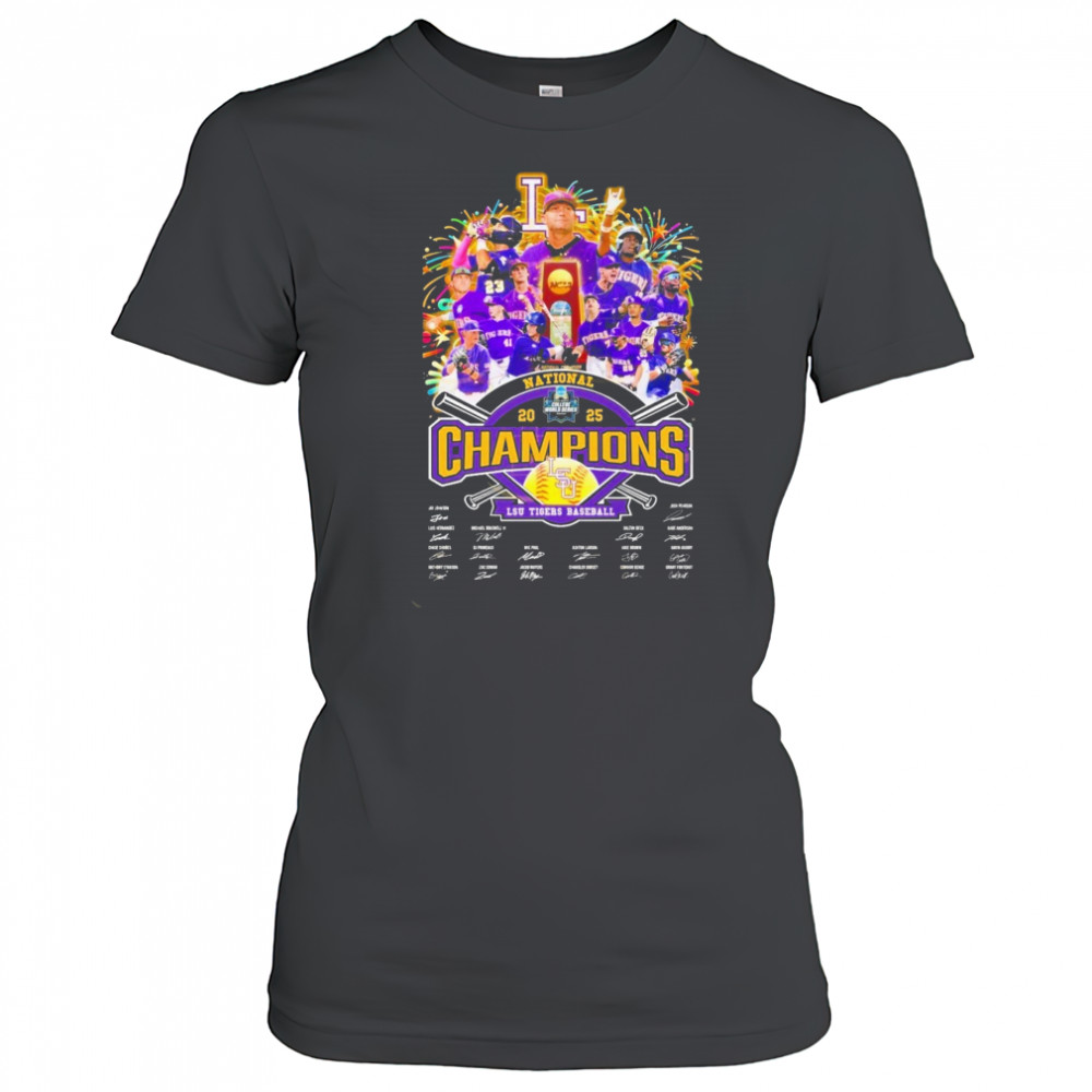 LSU Tigers Baseball National 2025 Champions Signature Unisex T-Shirt Women's T-shirt