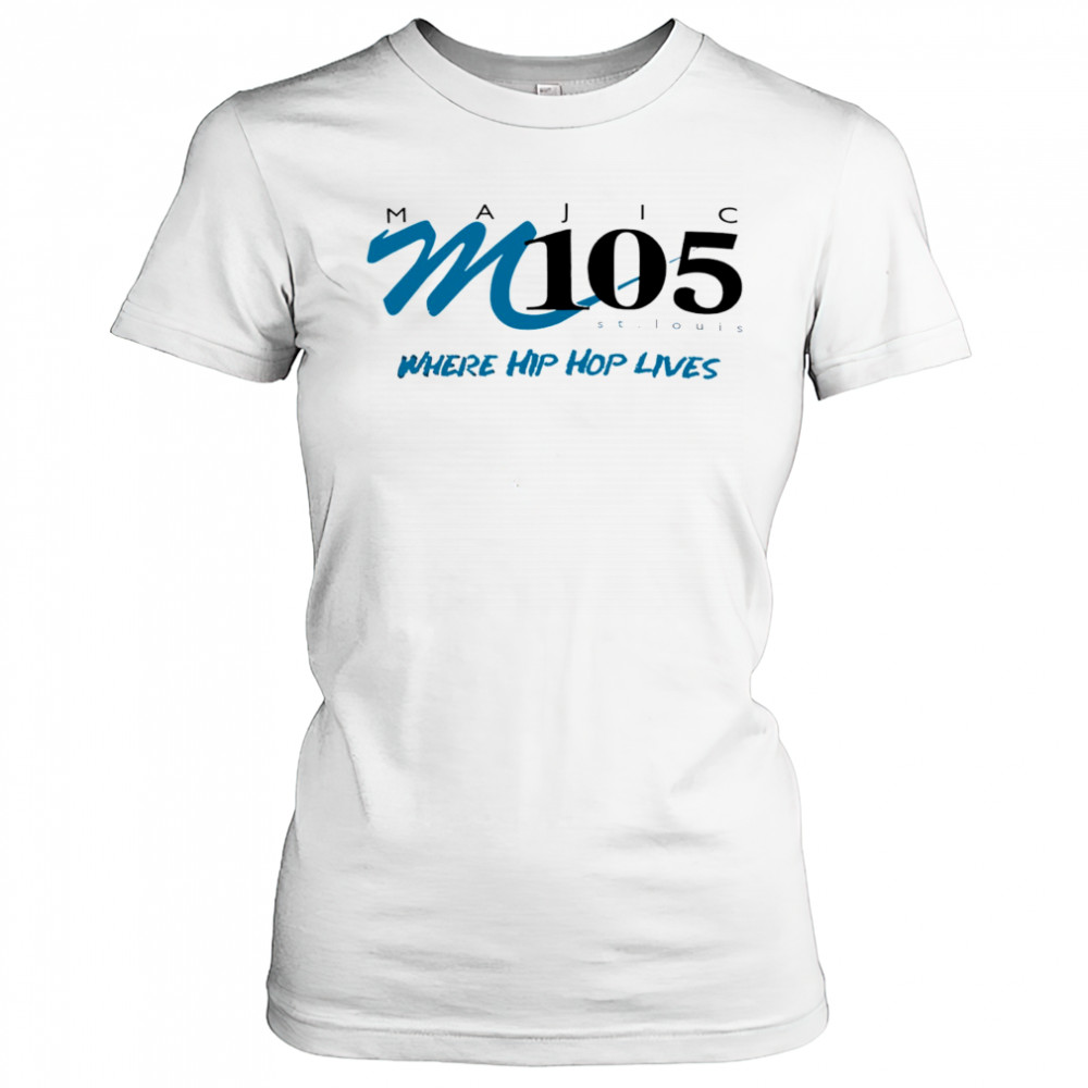 Majic M105 St. Lucia where Hip Hop lives logo shirt Women's T-shirt