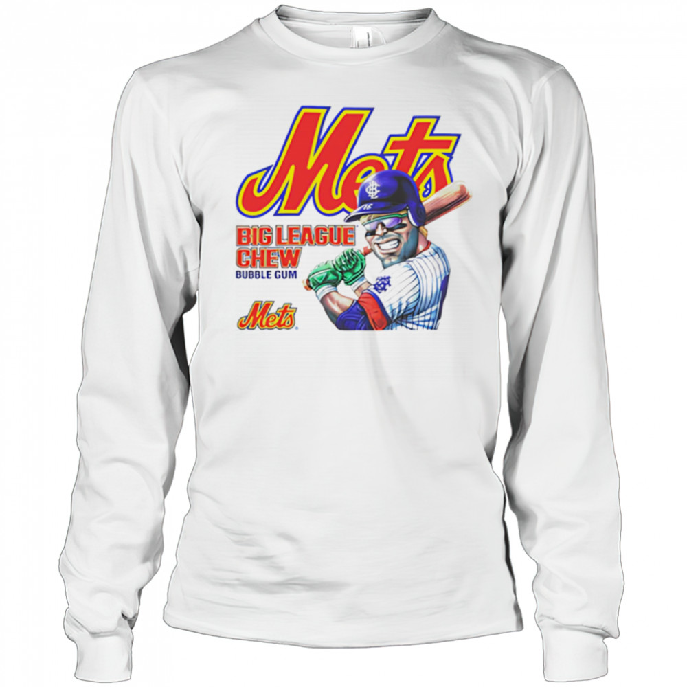 Mets Big League Chew Bubble Gum cartoon shirt Long Sleeved
