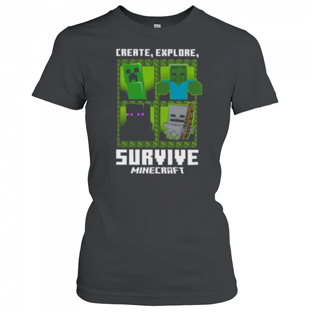 Minecraft Create Explore Survive With Mobs Shirt Women's T-shirt