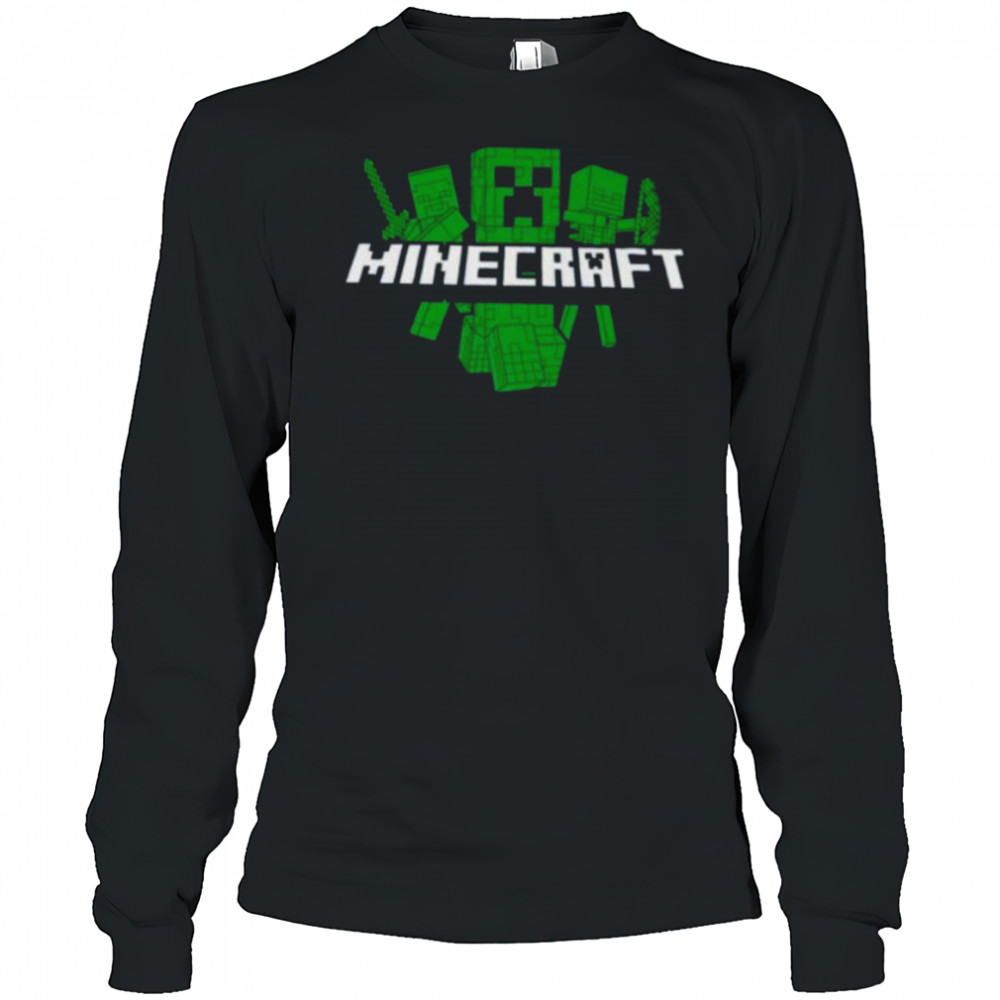 Minecraft Creeper Characters Create Explore Survive Shirt Long Sleeved