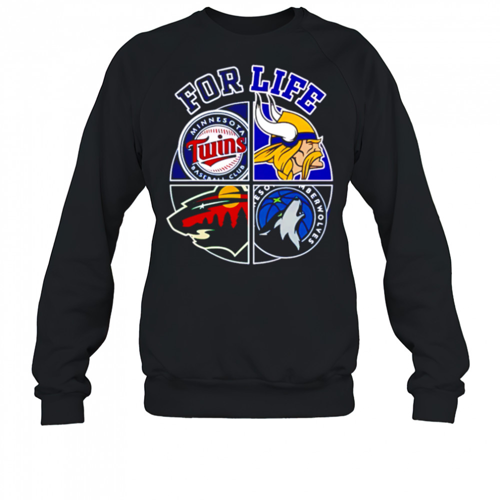 Minnesota vikings twins timberwolves and wild for life shirt Sweatshirt