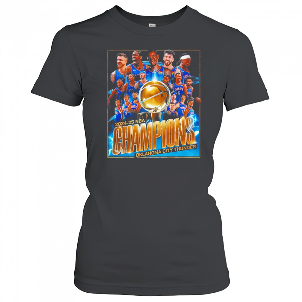 Oklahoma City Thunder 2025 NBA Finals Champions Roster Photo T-Shirt Women's T-shirt