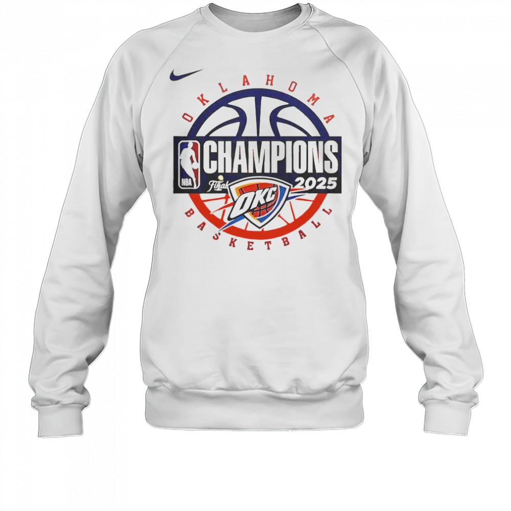 Oklahoma City Thunder Men’s Basketball 2025 NBA Champions T-Shirt Sweatshirt