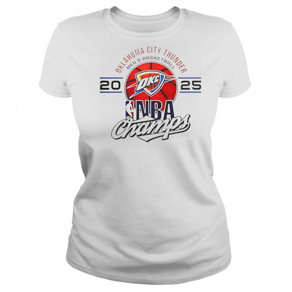 Oklahoma City Thunder Men’s Basketball 2025 NBA Champs Logo T-Shirt Women's T-shirt