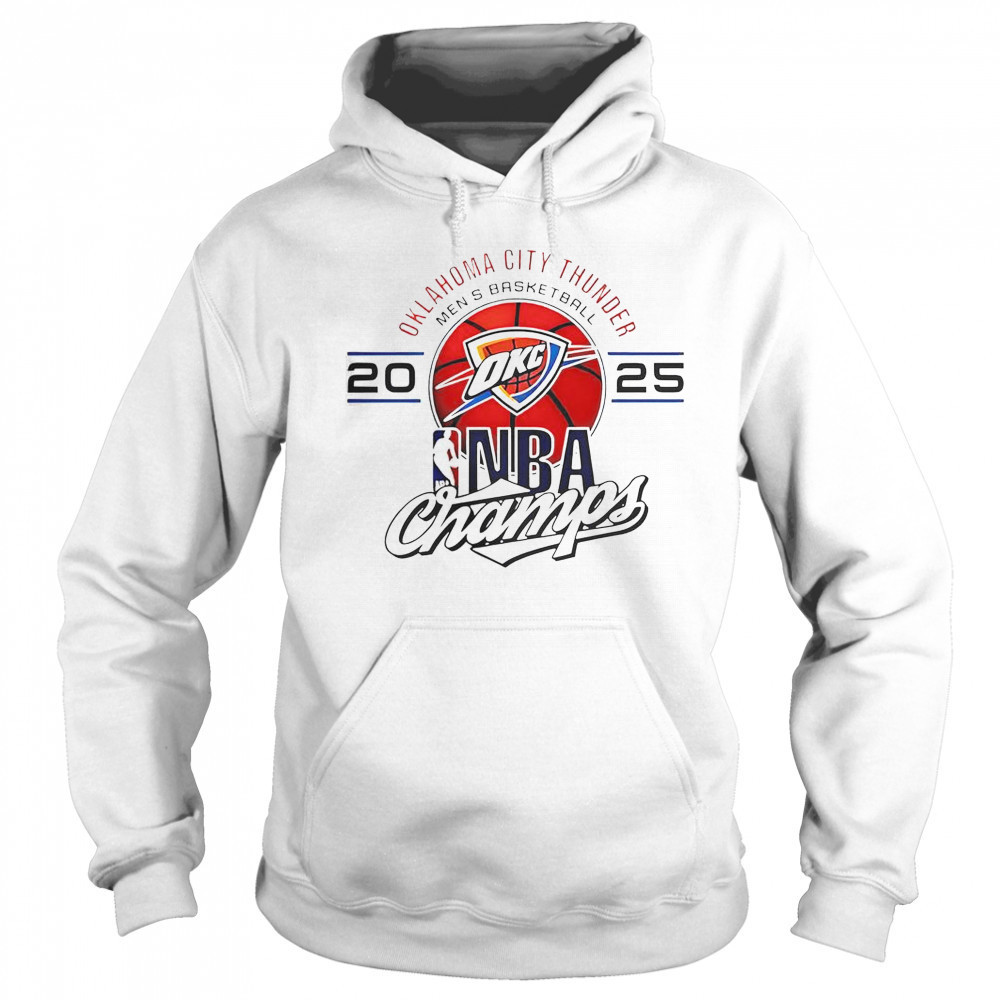Oklahoma City Thunder Men’s Basketball 2025 NBA Champs Logo T-Shirt Sweatshirt